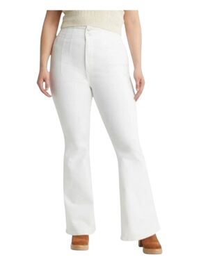 Free People Jayde High Rise Flare Leg Jeans / Pure White Size 31